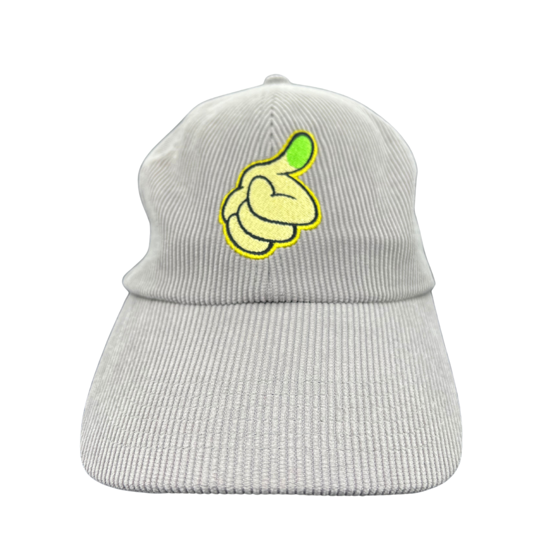 Photograph of product: Grey Corduroy Green Thumb Hat