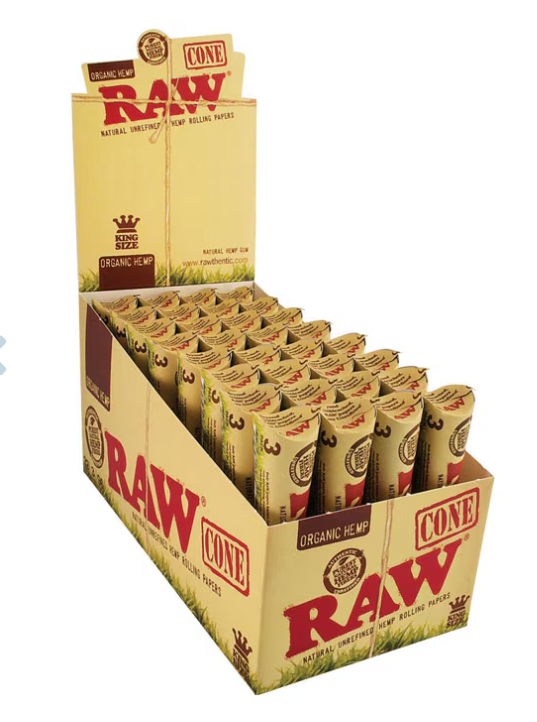 Photograph of product: RAW | Organic Hemp Cones | King Sized | 3pk