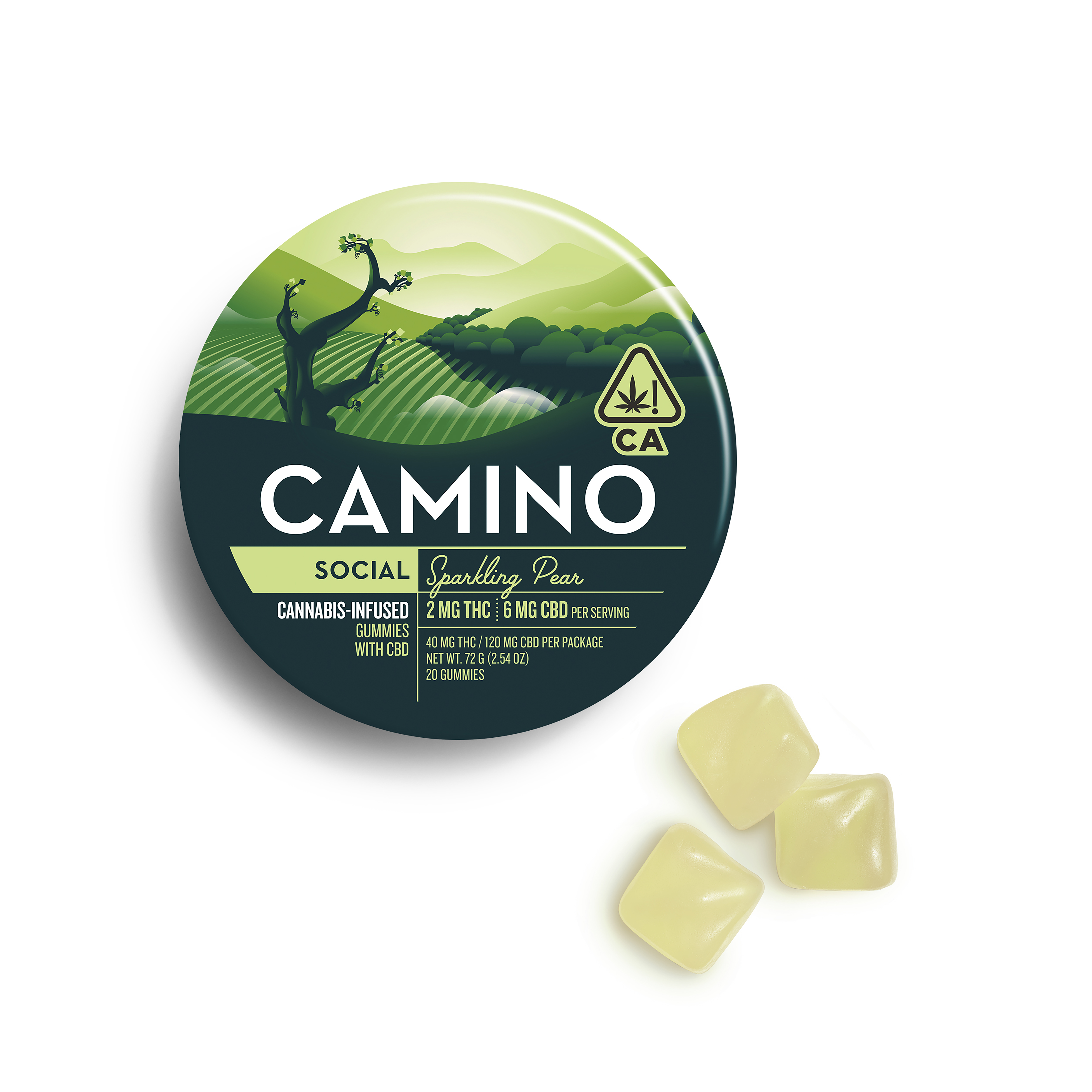 Photograph of product: Sparkling Pear 1:3 Gummies