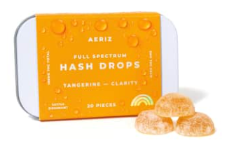 Photograph of product: AERIZ TANGERINE CLARITY au chocolat DROPS  20PK GUMMIES 100MG