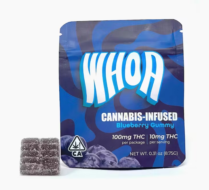 Photograph of product: WHOA Blueberry Oui'd Gummy 100mg