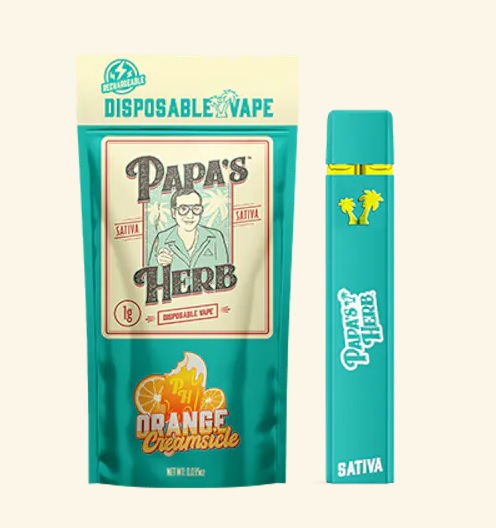Photograph of product: Orange Creamsicle Disposable Vape | 1g - Papa's Herb