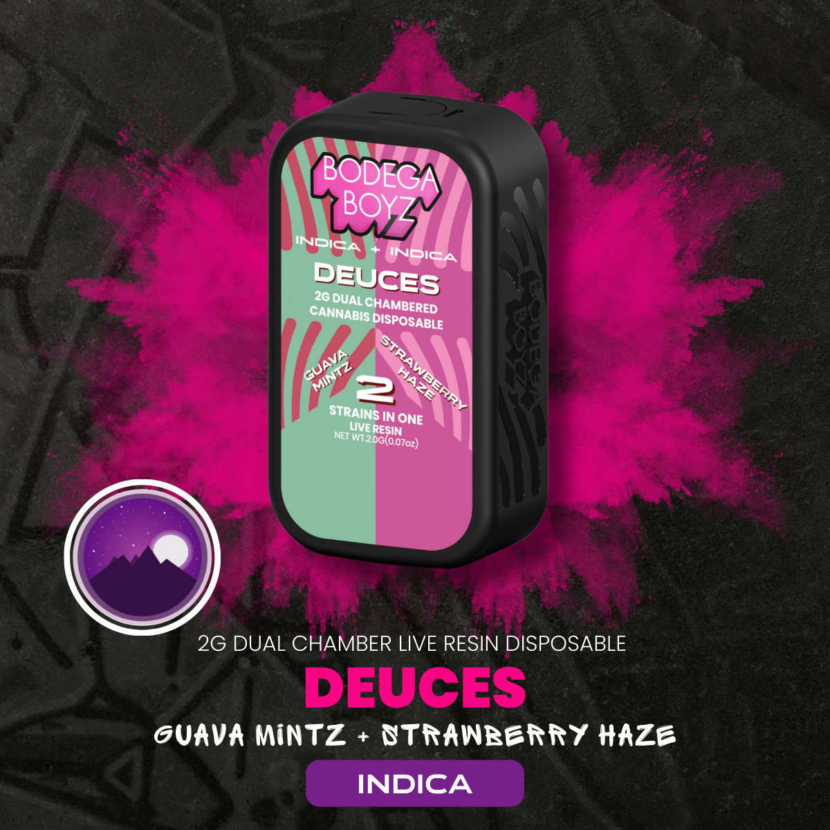 Photograph of Product: 2G Dual Chamber - Guava Mintz/ Strawberry Haze