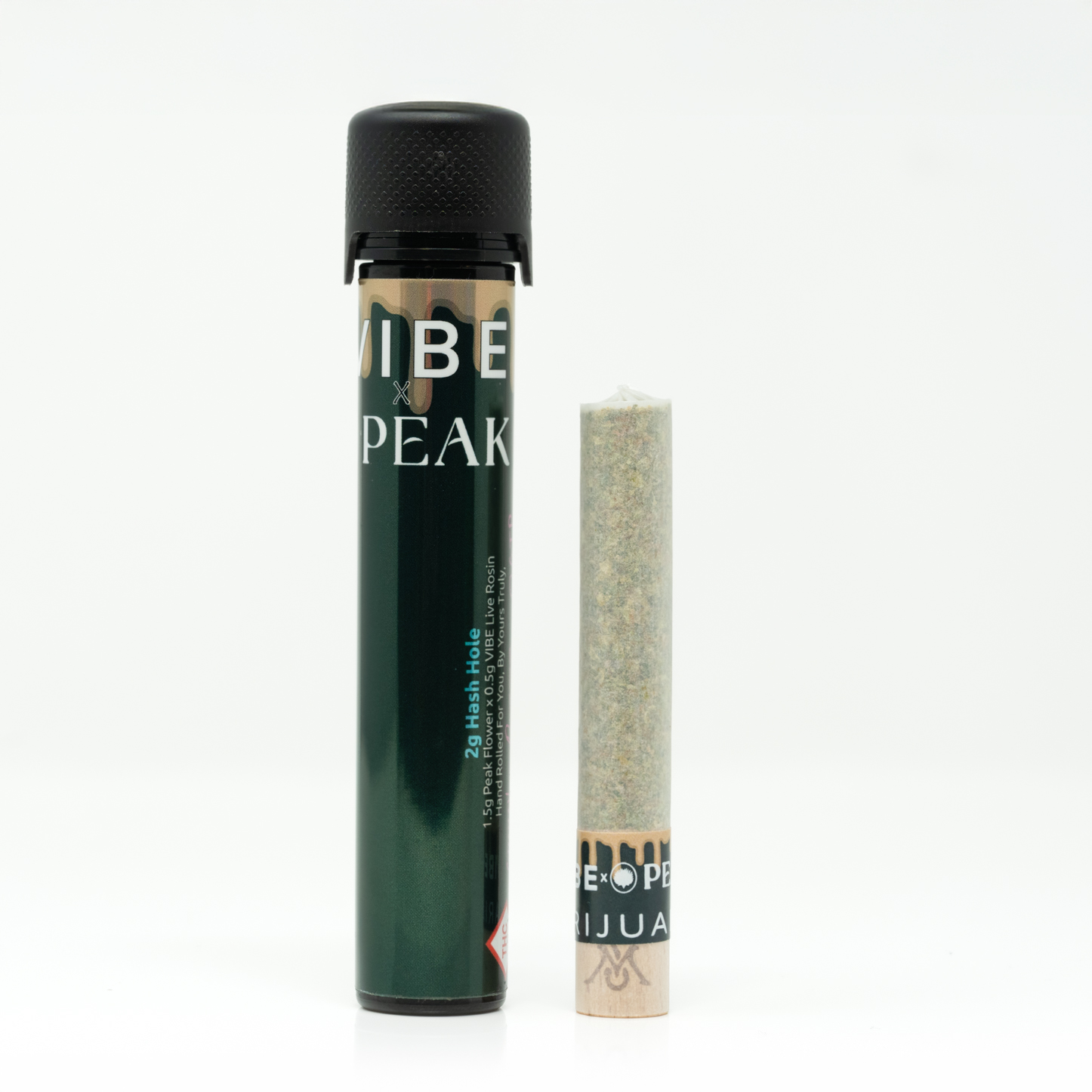 Photograph of product: VIBE X PEAK - au chocolat HOLE - PREROLL INFUSED - 2G - RAZZLE DAZZLE