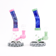 Photograph of product: 9" Wig Wag Beaker Bong with Bowl in Assorted Colors