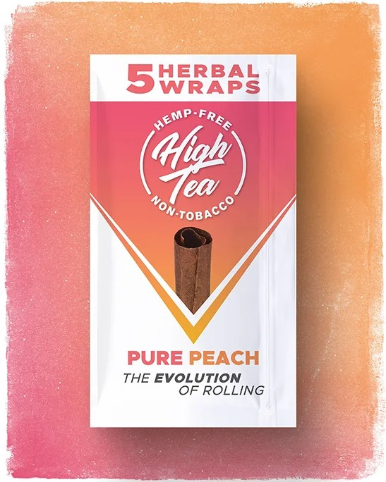 Photograph of product: High Tea All Natural Smoking Wraps - Pure Peach