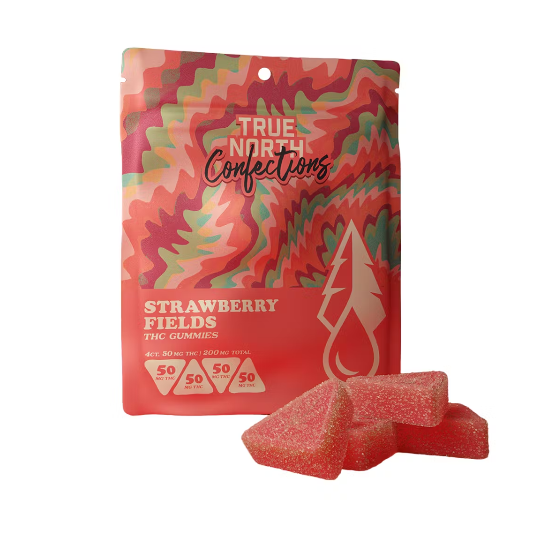 Photograph of product: True North | Strawberry Fields Gummies | 200mg