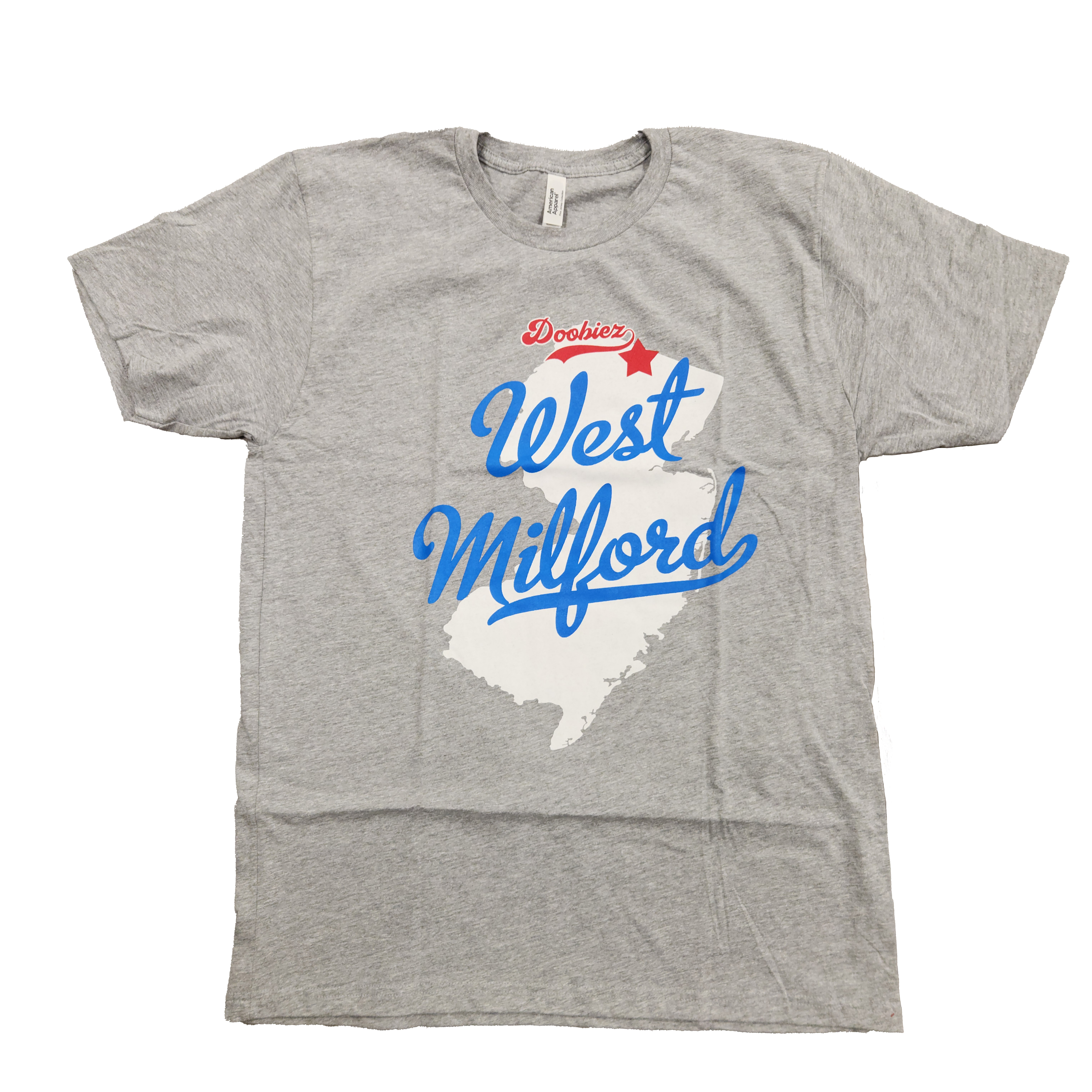 Photograph of product: Doobiez Graphic Tee - West Milford (Grey)