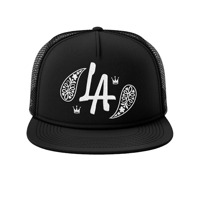 Photograph of product: La Trucker Hat - Black Trucker