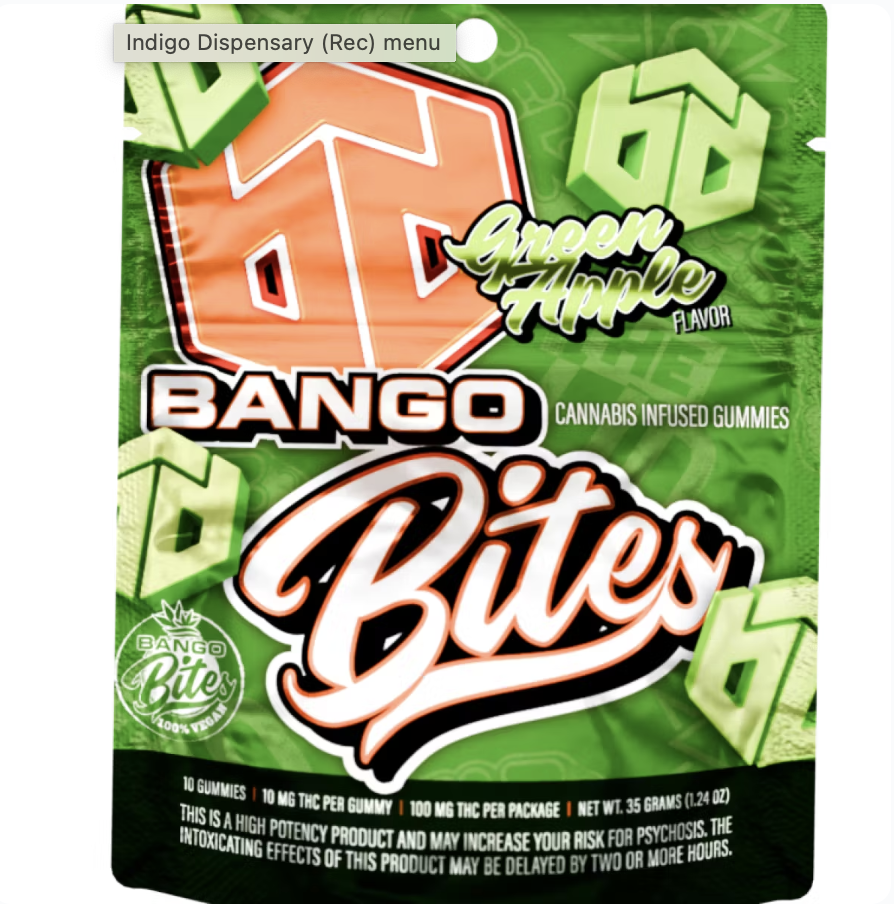 Photograph of product: Bango Bites l Green Apple Bites 10pk l 100mg
