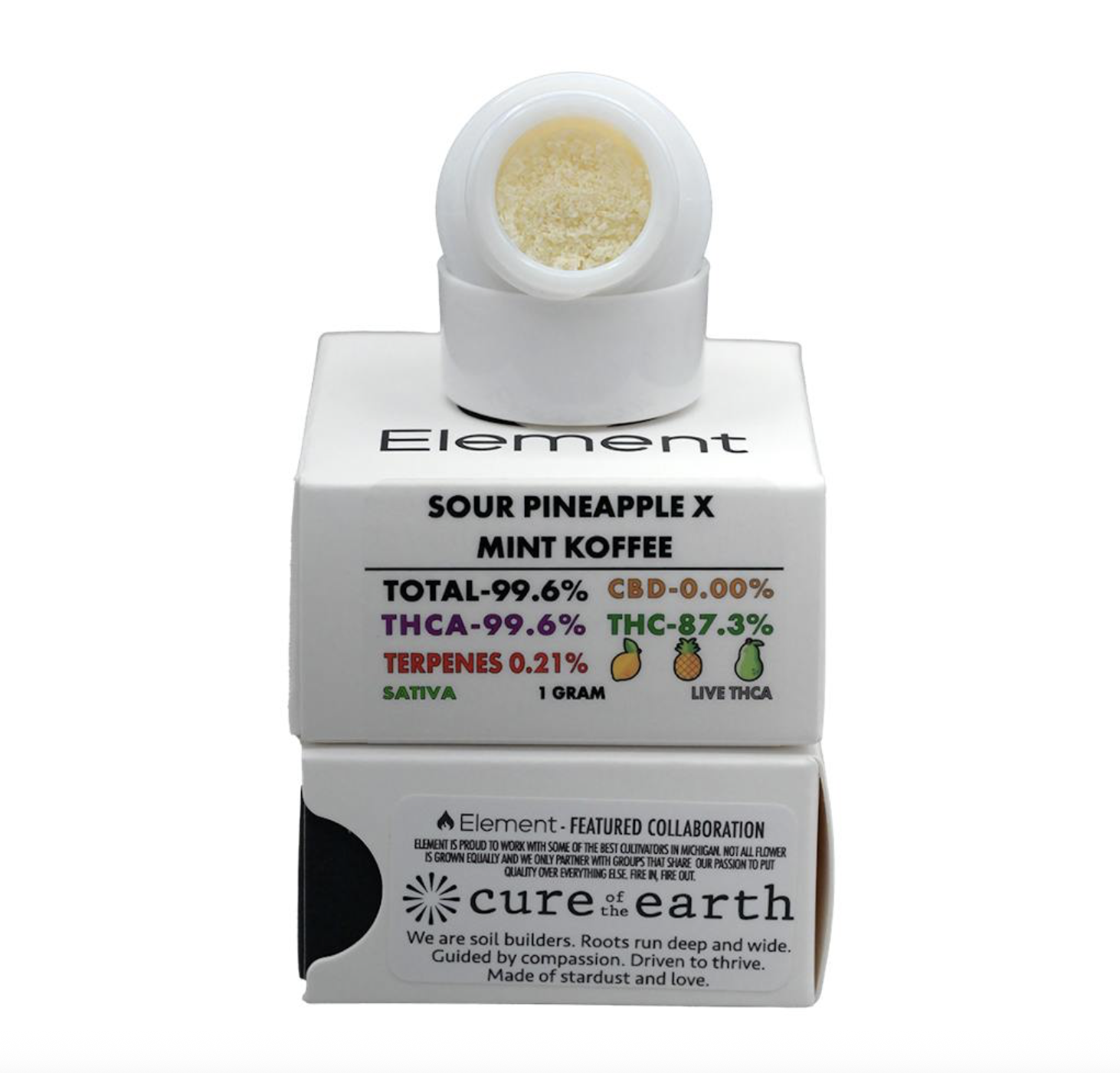 Photograph of product: Element Live TH-ouiA 1g - Sour Pineapple x Mint Koffee