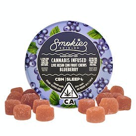 Photograph of product: Sweet Blueberry 2:1 CBN | 100mg Live Resin Gummies - 