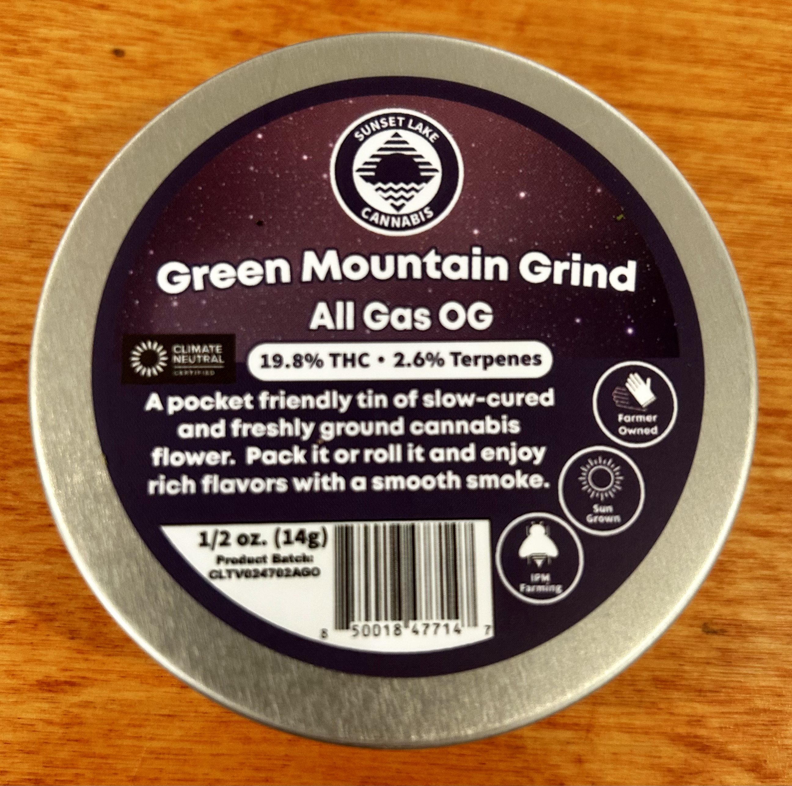 Photograph of product: Green Mountain Grind - All Gas OG 1/2 oz - 14g
