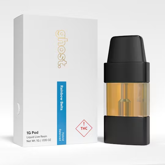 Photograph of product: Ghost - 1g LR Vape Pod - Rainbow Belts (H)