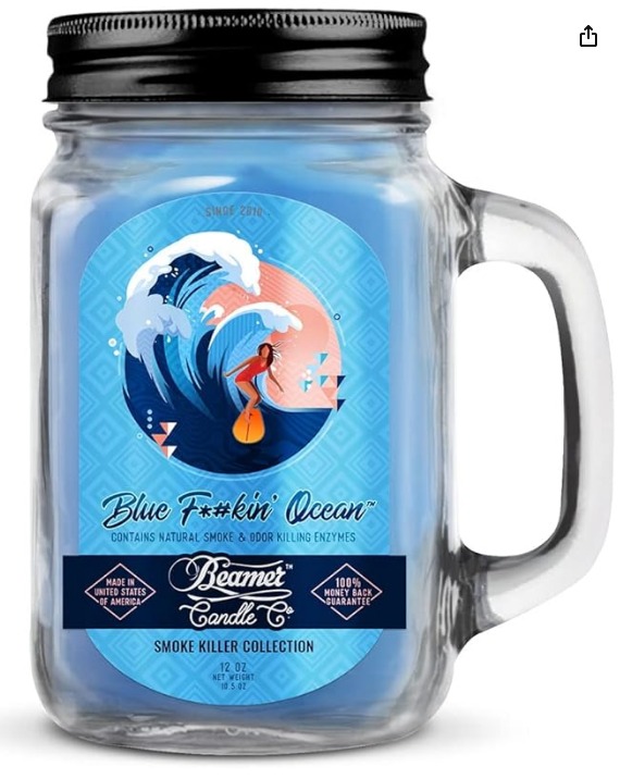 Photograph of product: Beamer Candle Co. Smoke Killer (Blue F*#kin' Ocean)