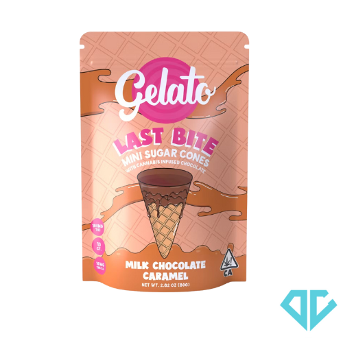Photograph of product: Gelato Last Bite Milk Chocolate Caramel Infused Sugar Cone 200mg