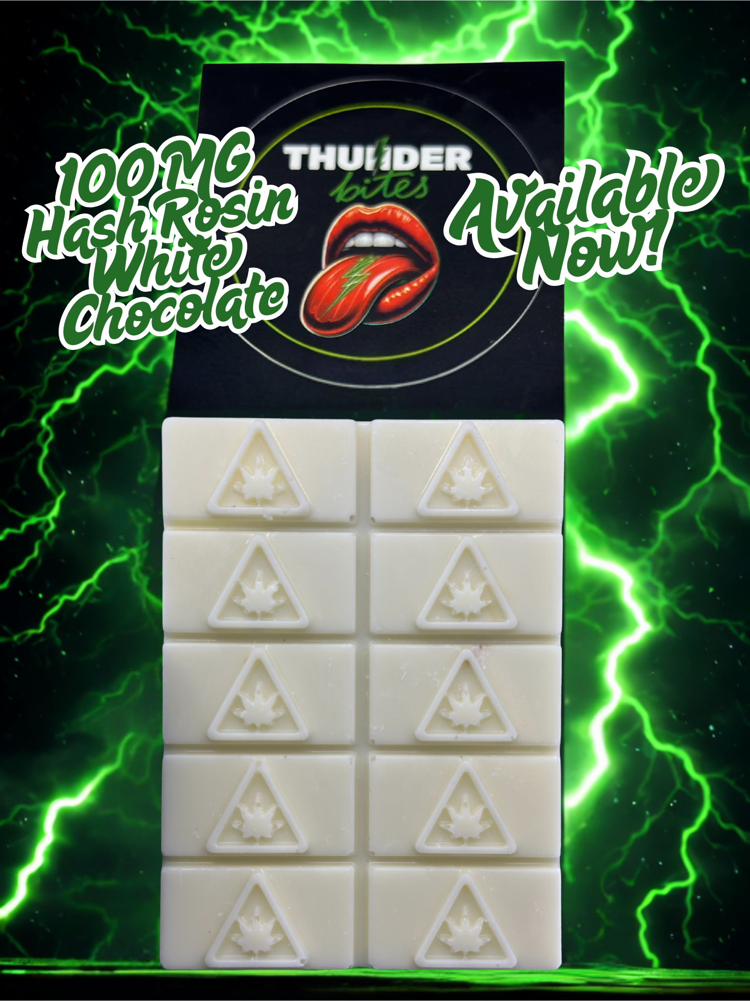 Photograph of product: Thunder Bites ~ White Chocolate Bar