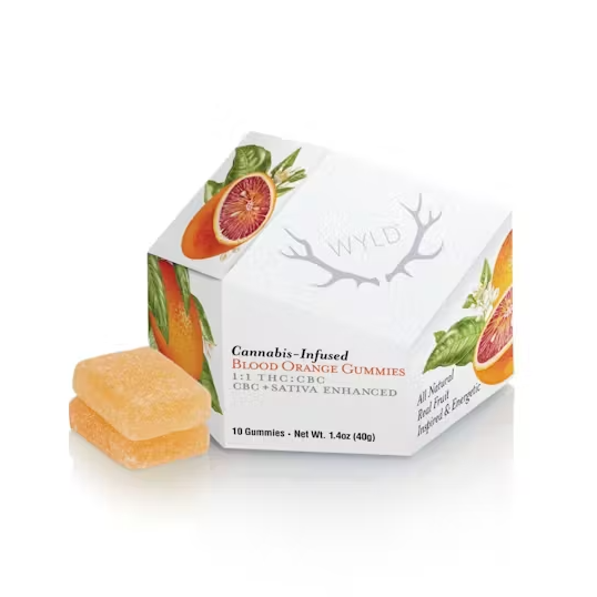 Photograph of product: Wyld Blood Orange Gummy 1:1 (TH-oui/CBC) 100mg