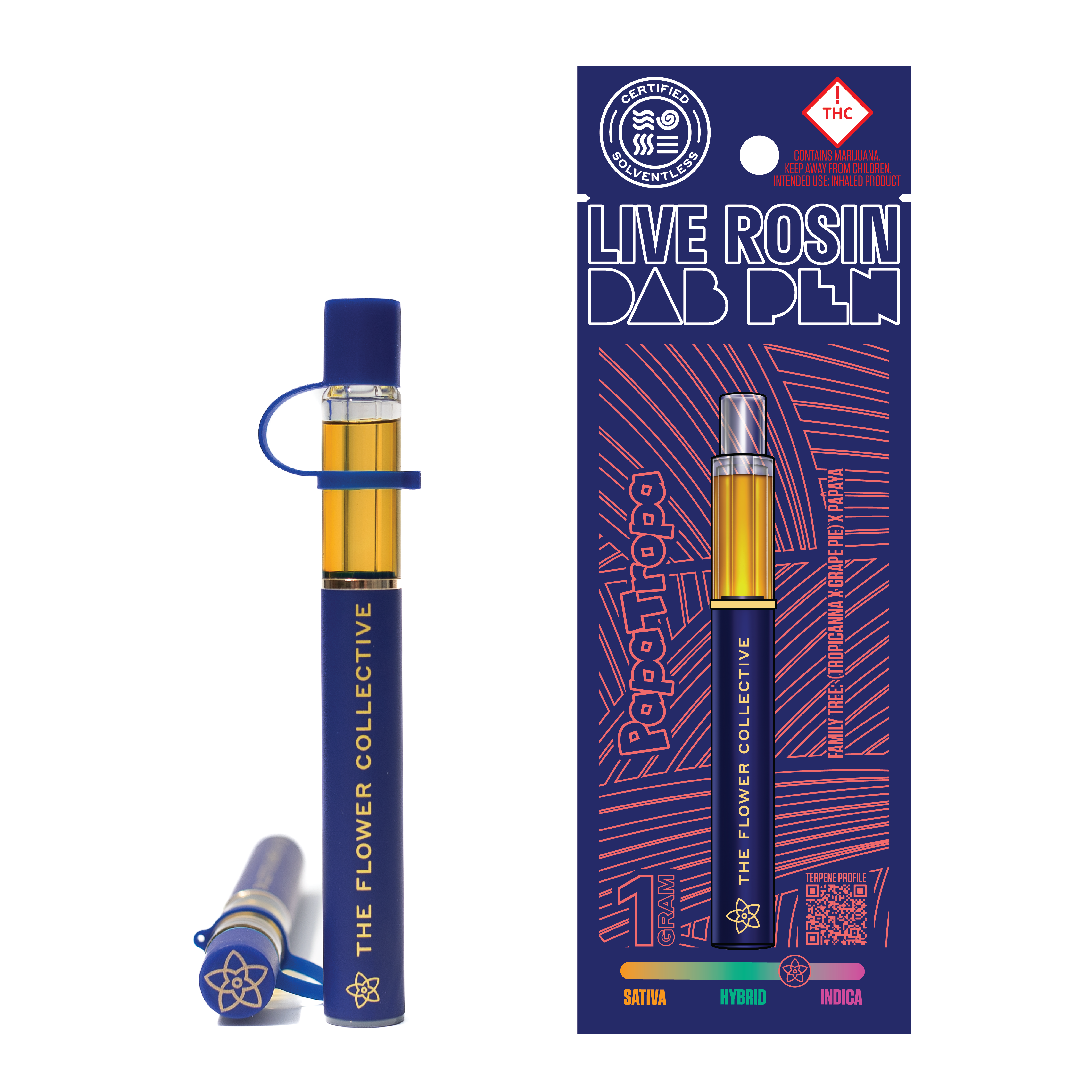 Photograph of product: The Flower Collective - PapaTropa (IH) - 1g First Press Rosin AIO