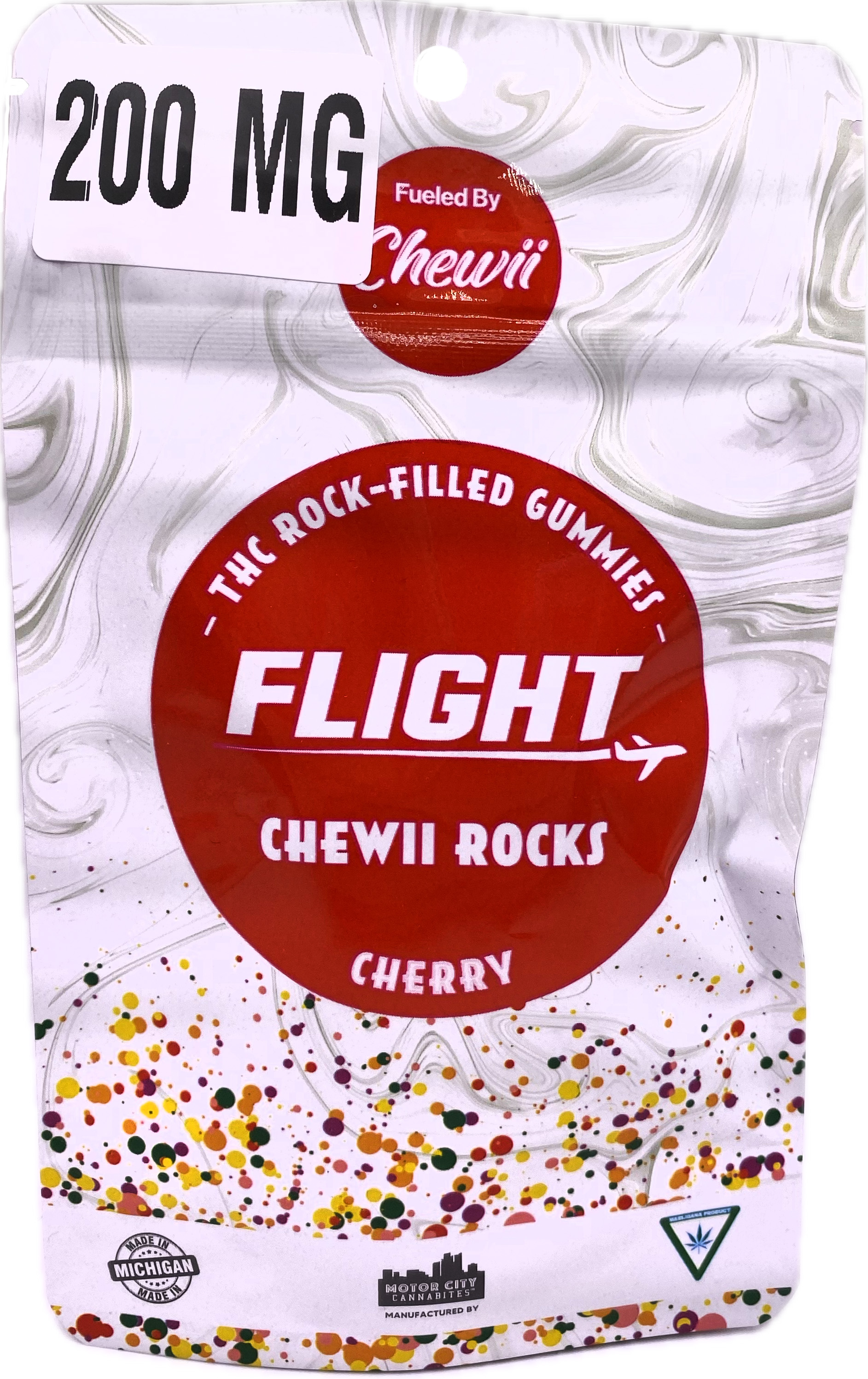Photograph of product: Flight Cherry Rock-Candy Gummies 200mg Rec