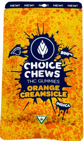 Photograph of product: Choice | Gummies | Orange Creamsicle  | 200mg (Oui'd)