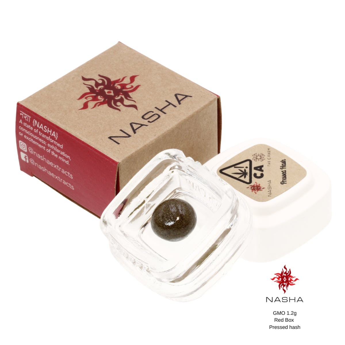 Photograph of product: Nasha | Sour Diesel x Ntz Red Pressed au chocolat | 1g