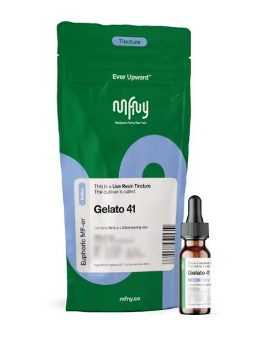 Photograph of product: MFNY | Gelato 41 | Live Resin Tincture | 15ml | 415mg