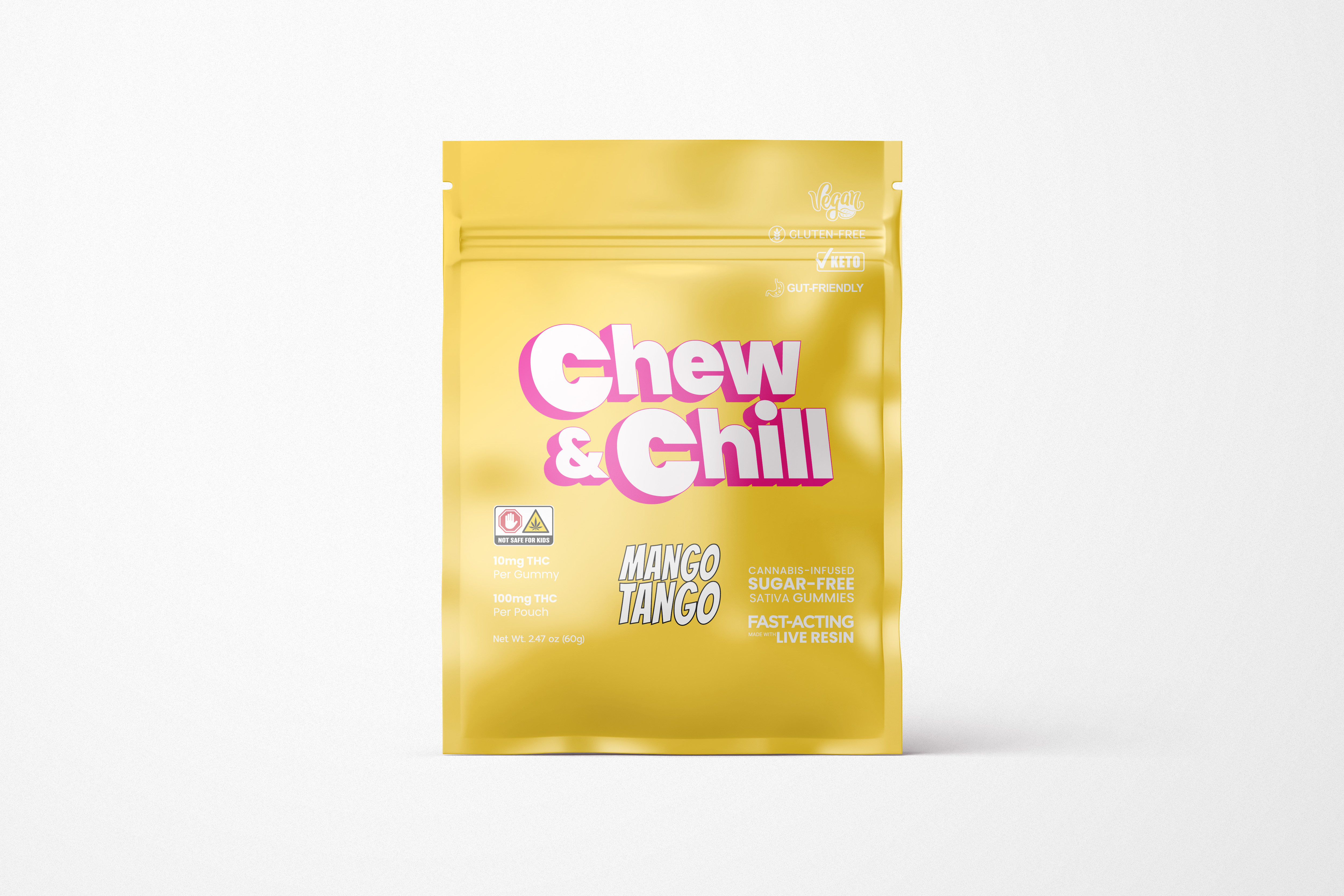 Photograph of product: Mango Tango Live Resin Gummies | 10 Pack 100mg