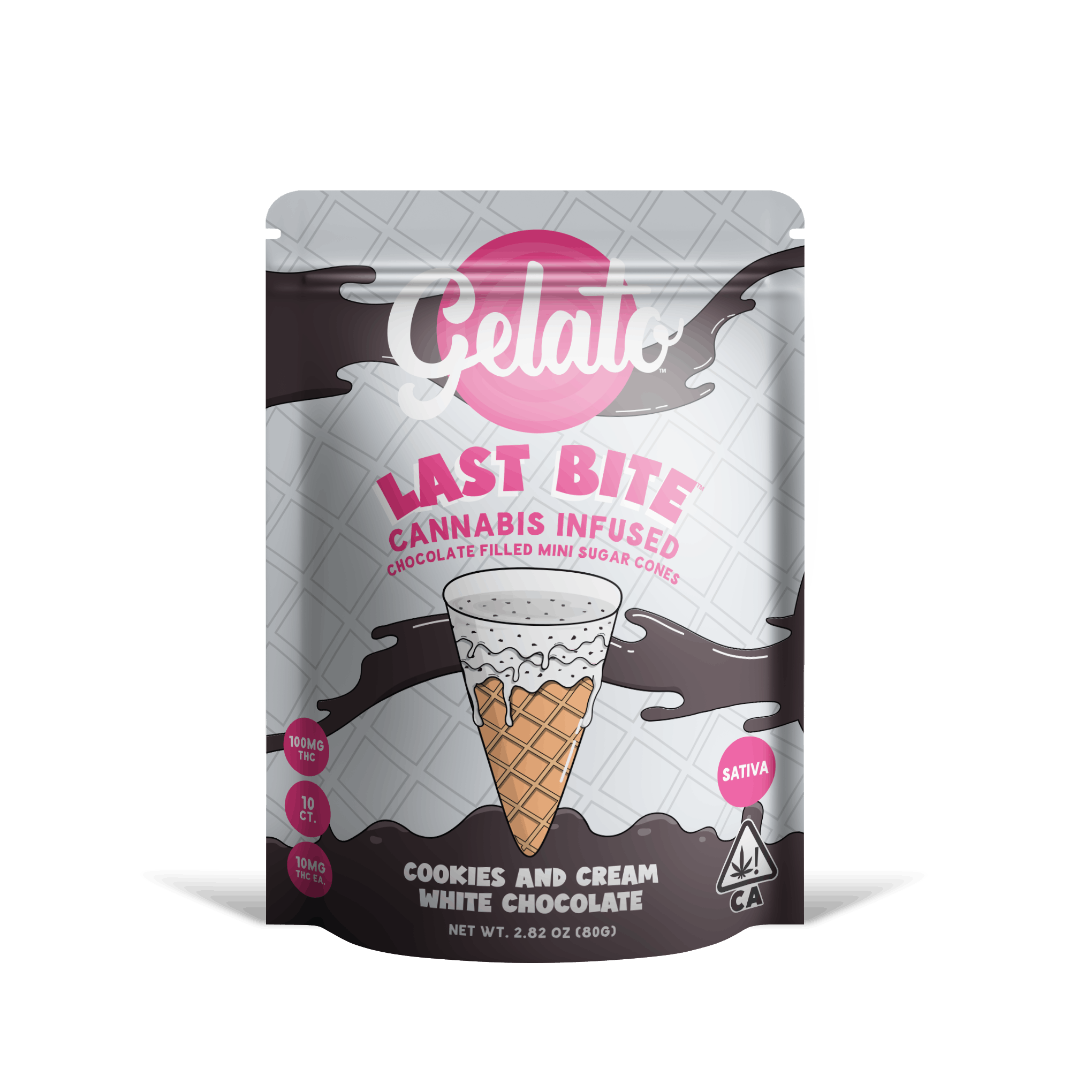 Photograph of product: Gelato Last Bite - Cookies N Cream Mini Cones 100mg (S)