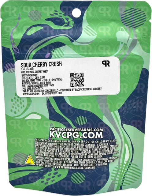 Photograph of product: Sour Cherry Crush 3.5g Bag - Pacific Reserve