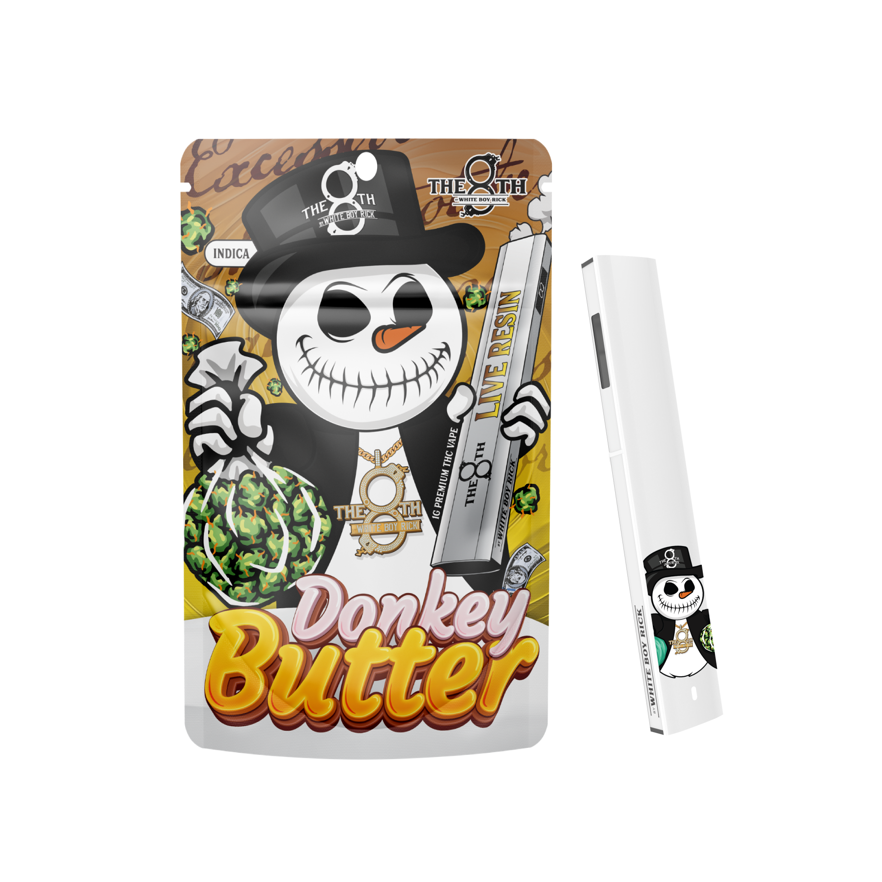 Photograph of product: The 8th By White Boy Rick Donkey Butter All-In-One Vape Rec