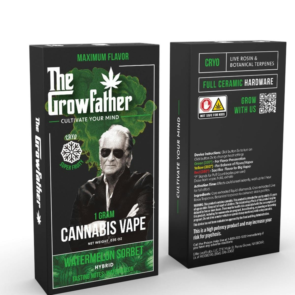 Photograph of product: 1G (H) Watermelon Sorbet - Cold Pressed - Live Rosin Terpene Disposable