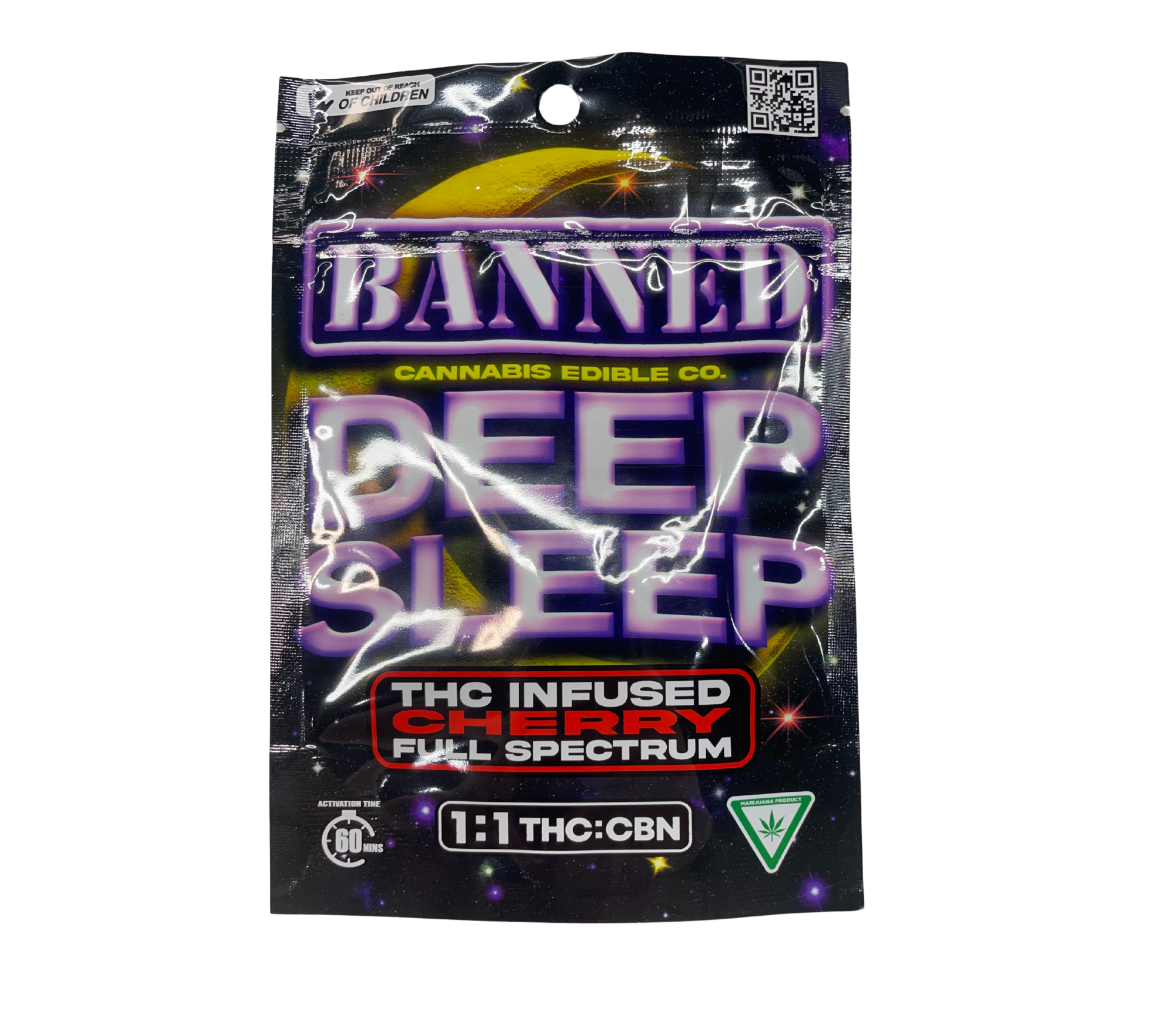 Photograph of product: Banned - 200MG (1:1) Deep Sleep Gummies - Cherry