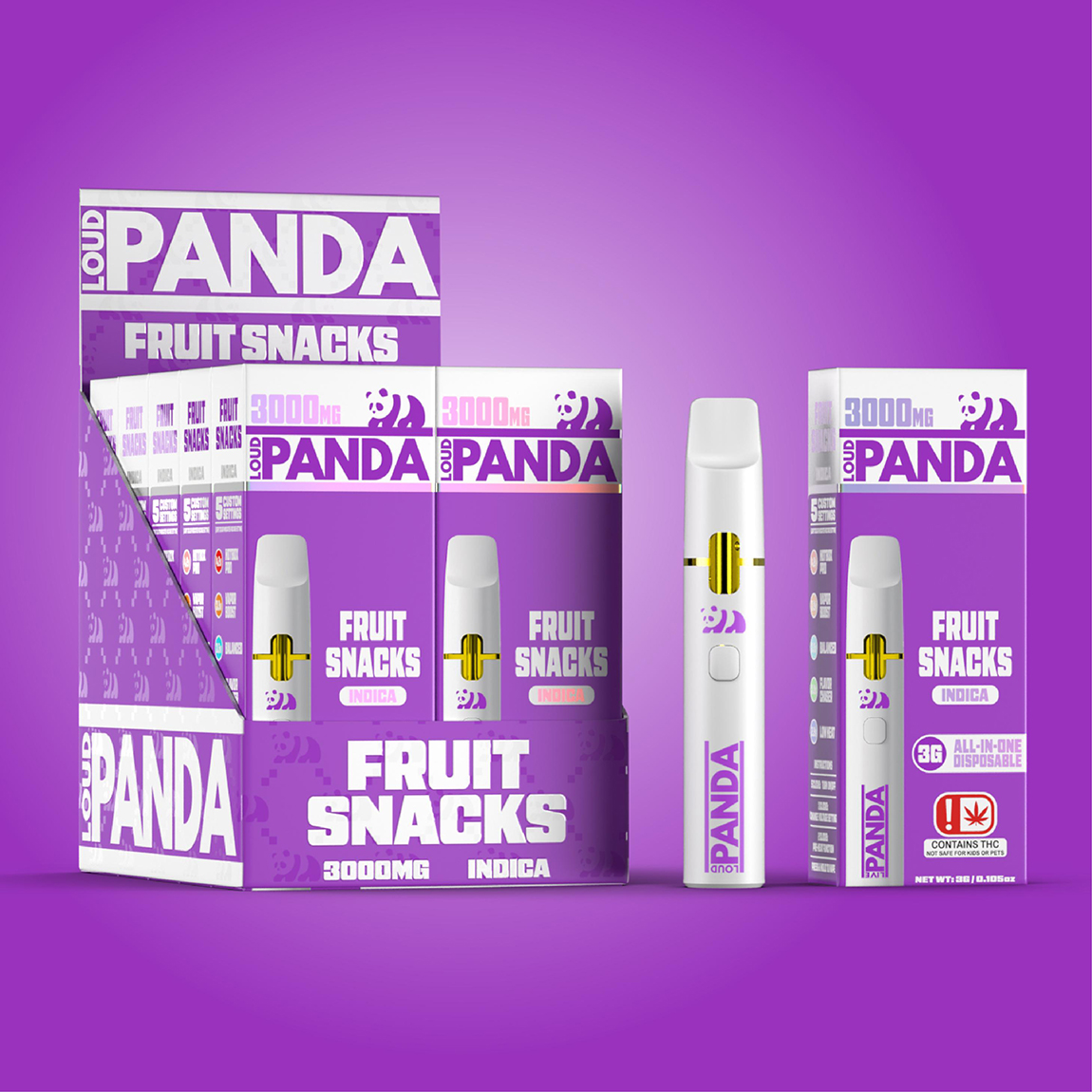 Photograph of product: Loud Panda | Disposable Vape | Fruit Snacks | 3g