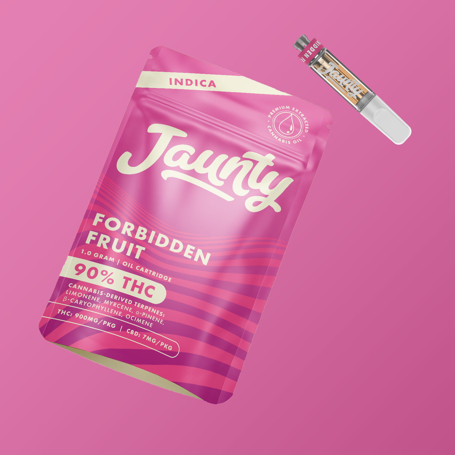Photograph of product: Jaunty | Forbidden Fruit | Cartridge | 90%TH-oui