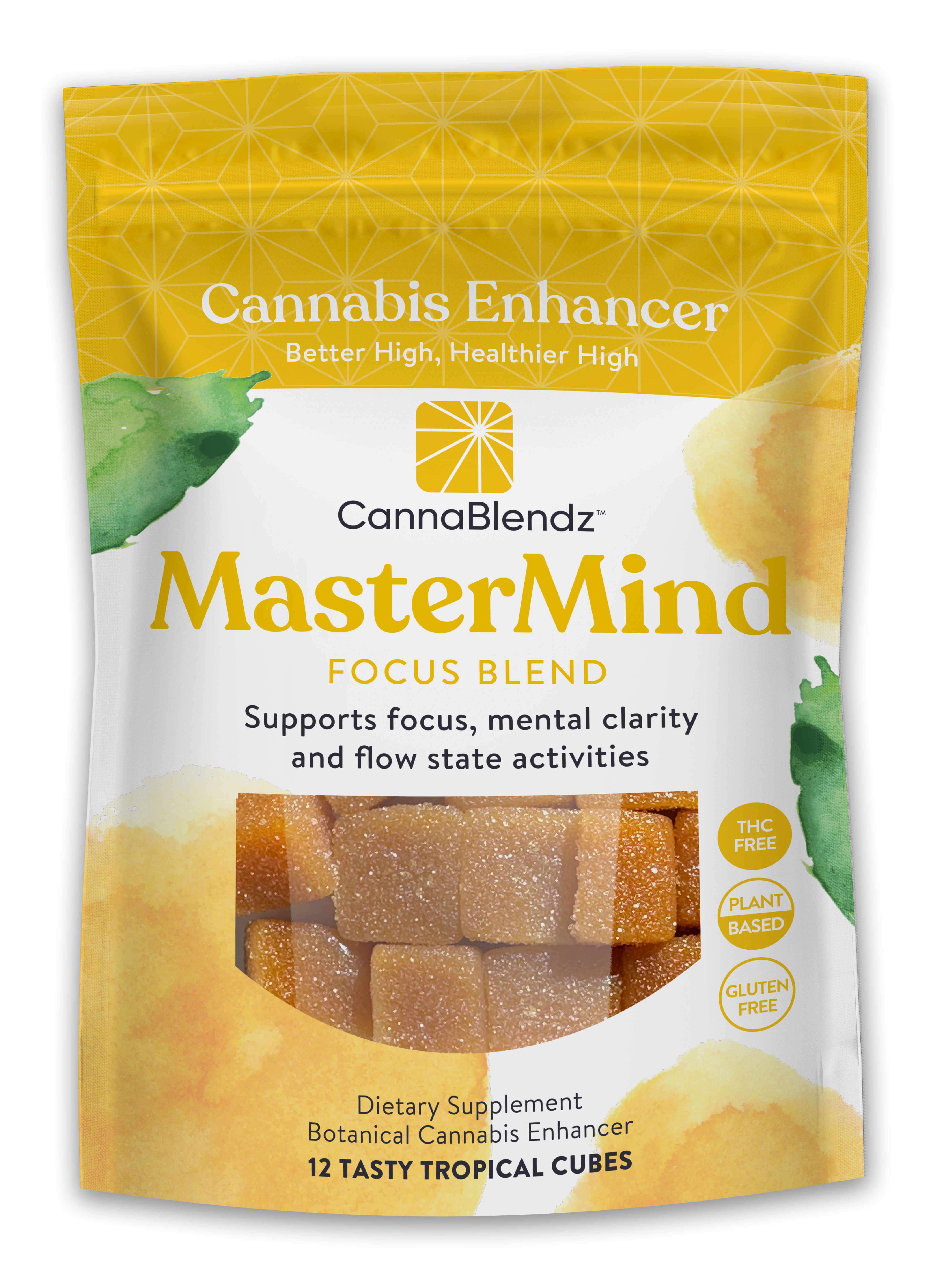 Photograph of Product: CannaBlendz | MasterMind | Focus Blend | THC Free | Gummies