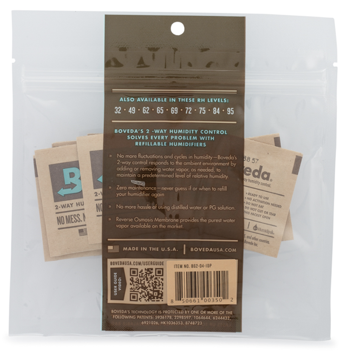 Photograph of product: Boveda Packs 10PK (62RH)