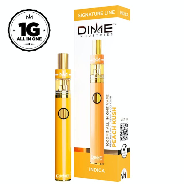 Photograph of product: Peach Kush 1000mg All in One Device - 