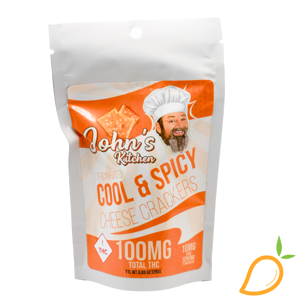 Photograph of product: 100mg Cool & Spicy Cheese Crackers 710 Diamond Co.