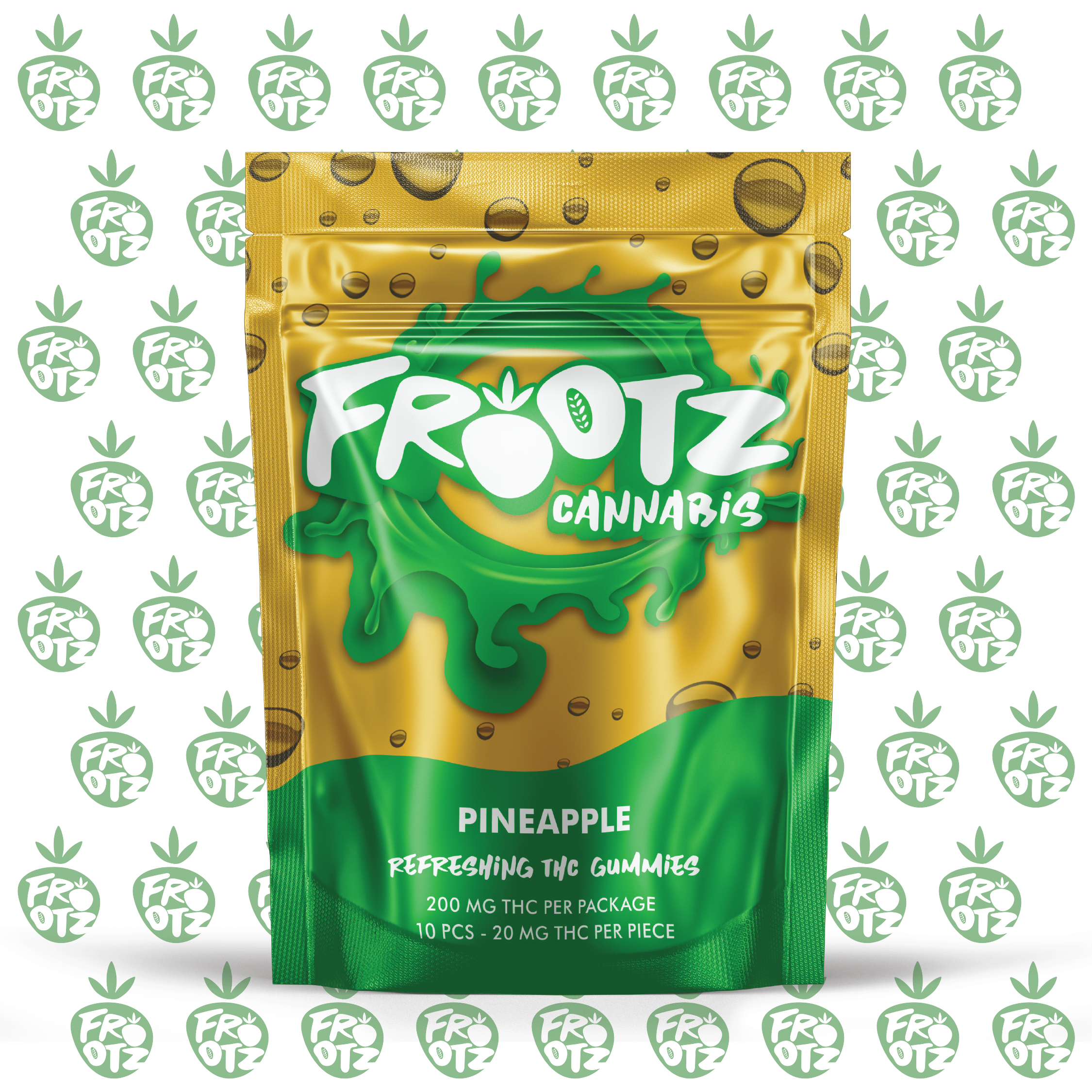 Photograph of product: Frootz | Pineapple Gummies | 200mg