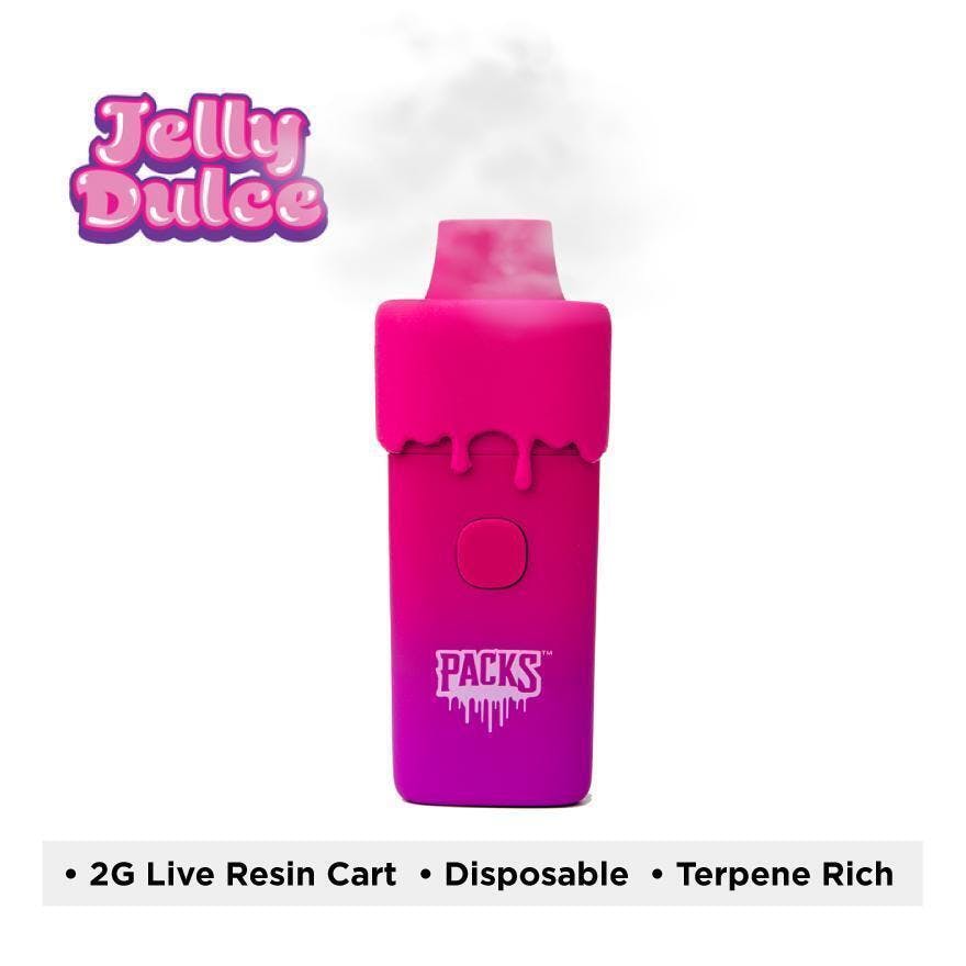 Photograph of product: Packspod Jelly Dulce Live Resin Disposable 2g - 2g