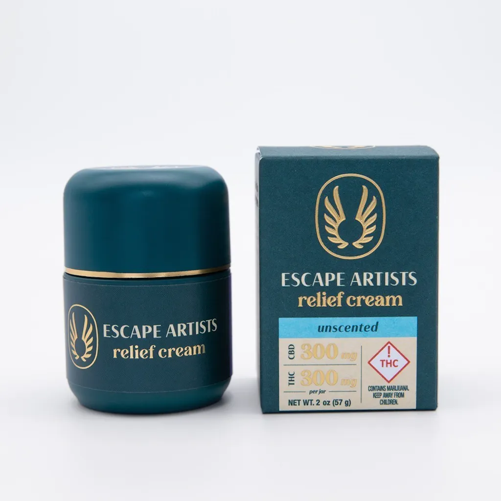 Photograph of product: Escape Artists - 300mg - 1:1 TH-oui/CBD - Unscented