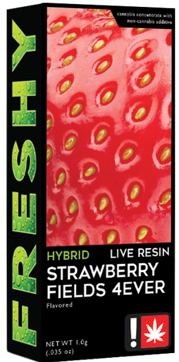 Photograph of product: Cartridge - 1g Flavored Freshy Live Resin - Strawberry Fields 4ever