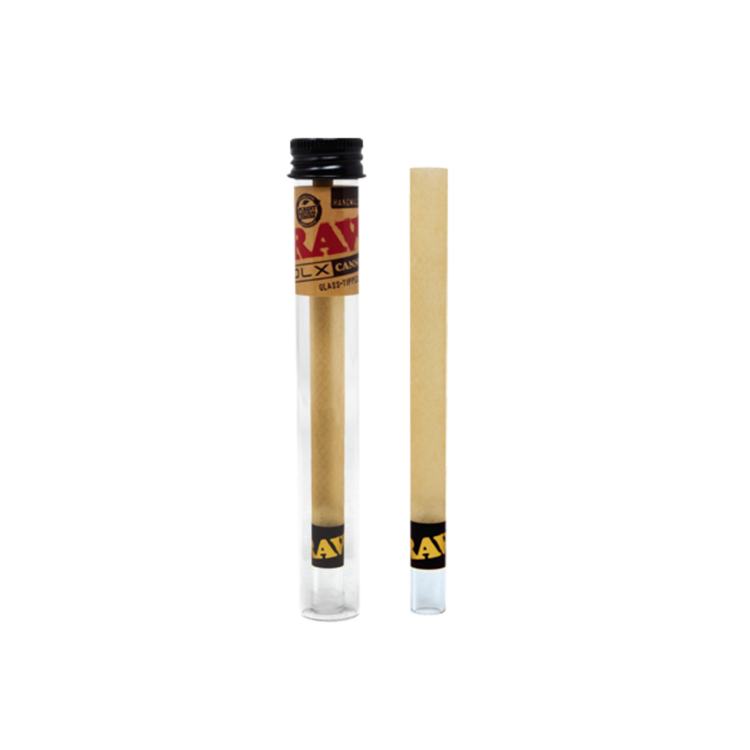 Photograph of product: Cones - Raw DLX Glass Tipped Cannon King Size 1pk