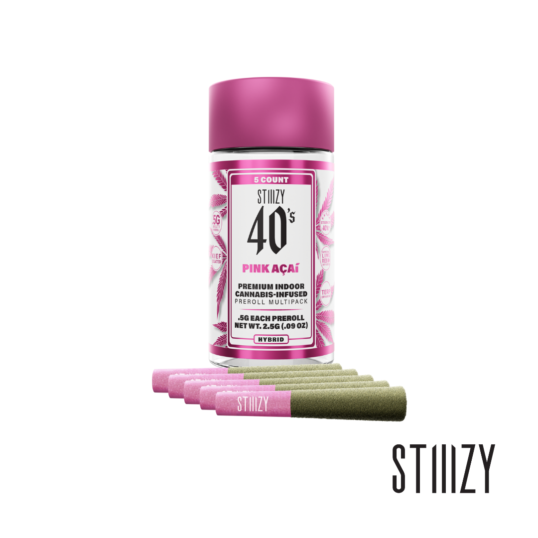 Photograph of product: Stiiizy - 5 Pack Infused Prerolls - Pink Acai