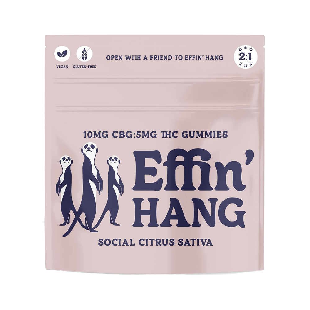 Photograph of product: AWH Effin' Hang Gummies - Social Citrus 2:1 CBG:TH-oui 100mg