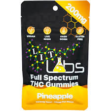 Photograph of product: Lit Labs | Pineapple | 200MG Rosin + Resin Gummies