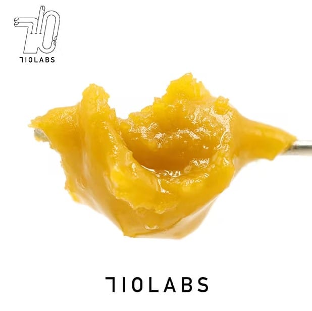 Photograph of product: 710 Labs - Banana Punch #4 + Kimbo Kush - Live Rosin Badder - 1g - Rosin Badder