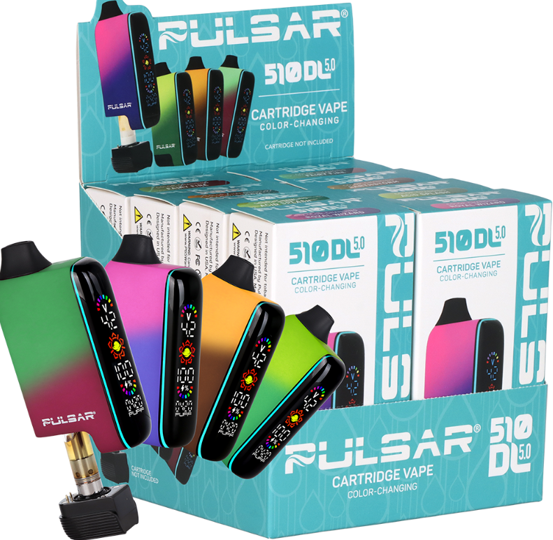 Photograph of product: Pulsar 510 DL 5.0 Precision Voltage Control LCD Screen Vape Bar | Thermo Series | 1000mAh | A1471