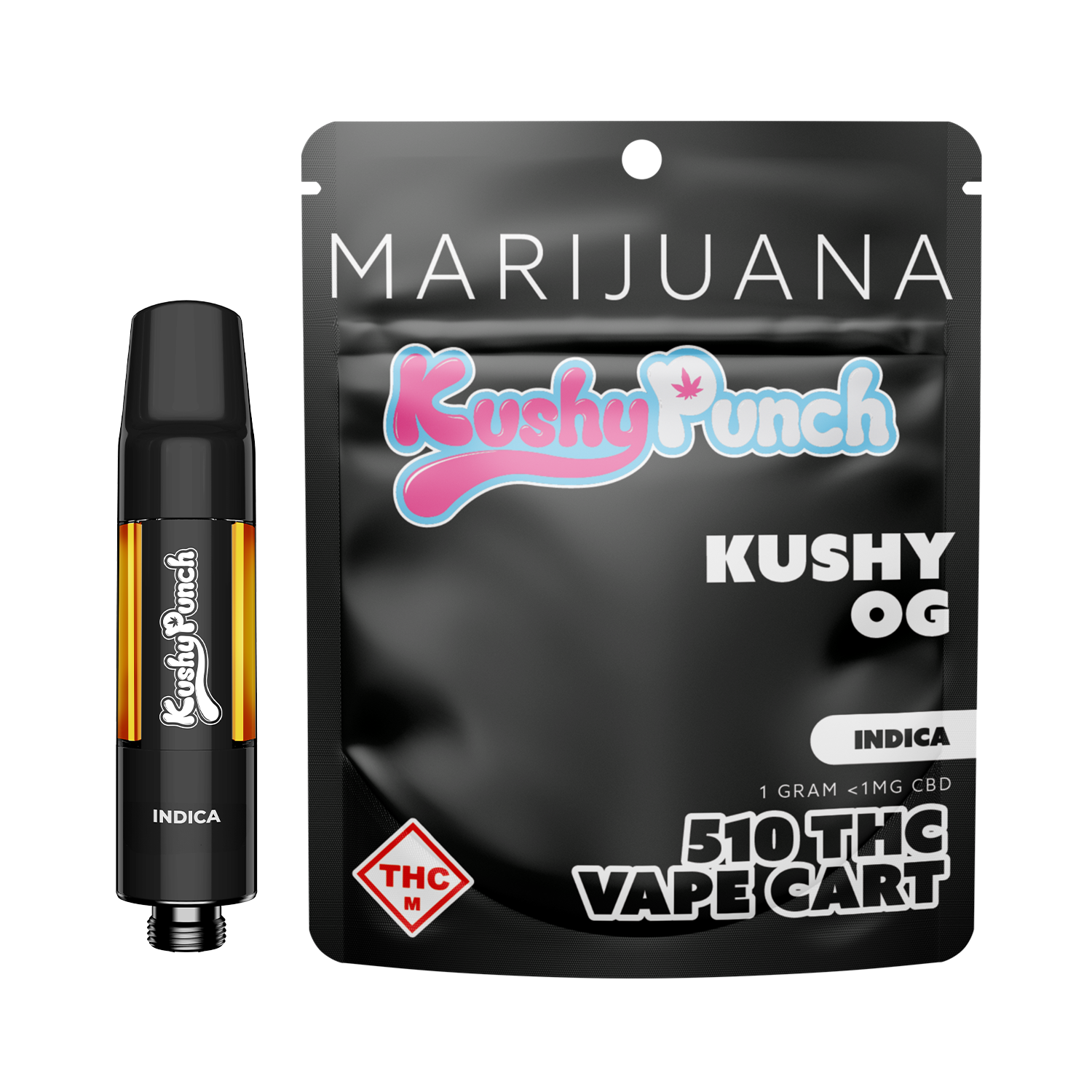 Photograph of product: Kushy OG | 1g | Vape Cartridge | Kushy Punch